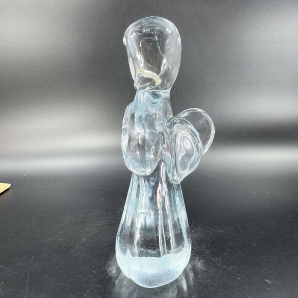 Vintage Clear Art Glass Praying Angel Figurine Paperweight Sculpture Glass VTG - Picture 8 of 15